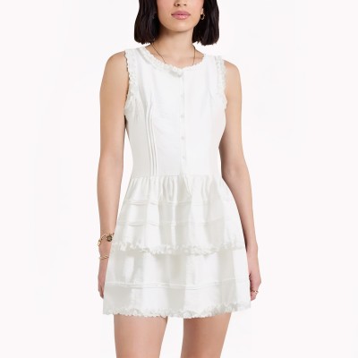 White Ruffle Dress