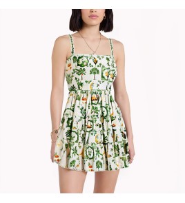 Fresh Floral Suspender Dress