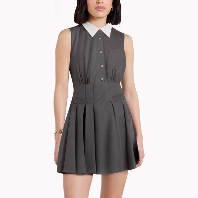 Sleeveless Shirt Dress