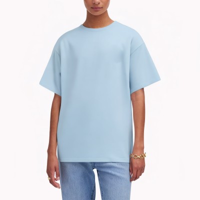 Loose And Versatile Blue Short Sleeved T Shirt