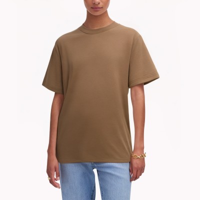 High Quality Brown Short Sleeved T Shirt