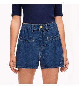 3D Bow Denim Shorts
