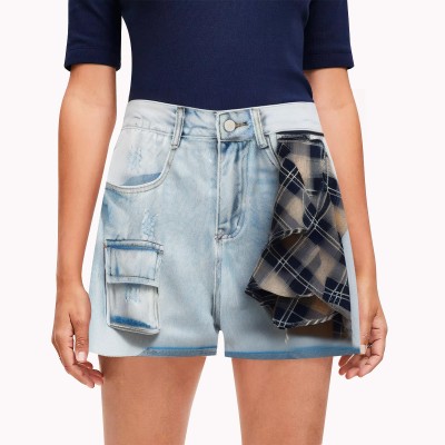 Raw Edge Workwear Denim Shorts