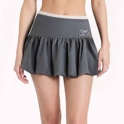 Gray Bow Bud Skirt