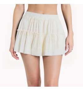 Apricot Casual Puffy Skirt