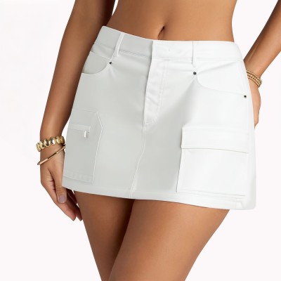 Solid Color A Line Skirt