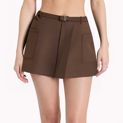 High Waisted Asymmetrical A Line Skirt