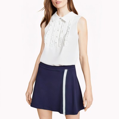 White Sweet Sleeveless Shirt