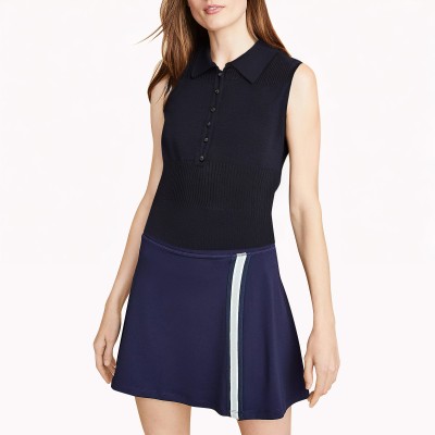 Polo Collar Sleeveless Sweater