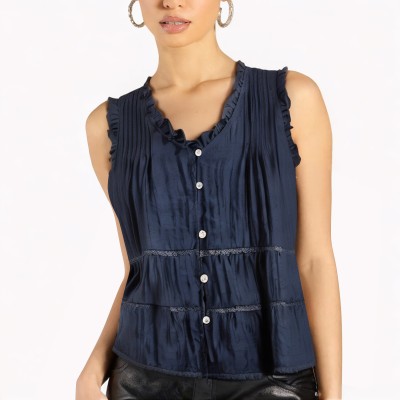Ruffle Sleeveless Top