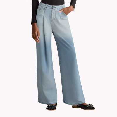 Gradient High Waist Wide Leg Jeans