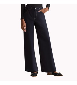 Classic Dark Blue Wide Leg Jeans