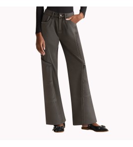 Gray Multi Pocket Workwear Wide Leg Jeans