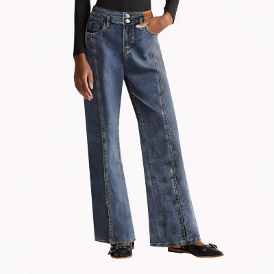 Slit Flared Jeans