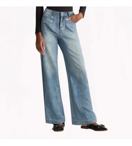 Vintage Washed Wide Leg Jeans