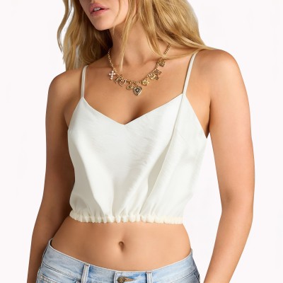 Summer Solid Color V Neck Suspenders